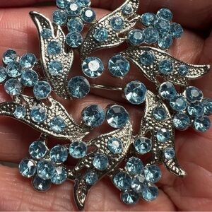 Vintage Blue Floral Wreath